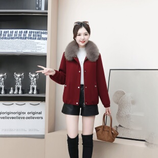 冬季新款妈妈装2025时尚洋气派克服加绒加厚中老年显年轻外套棉袄