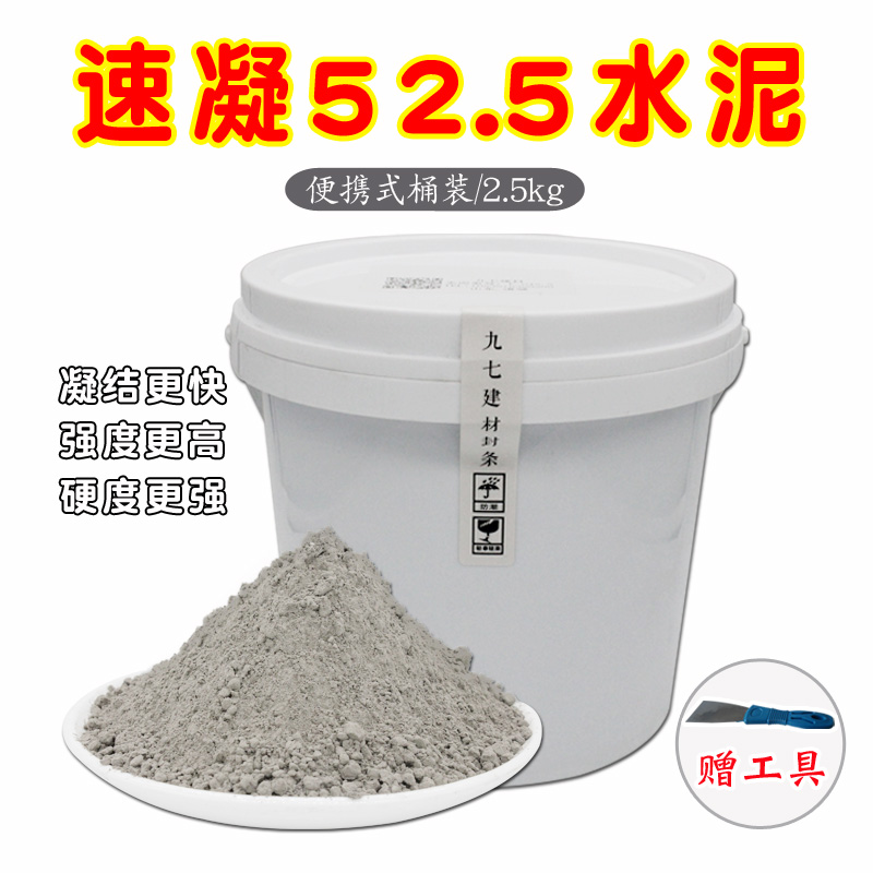 速凝水泥硅酸盐po52.5高标号525修补漏洞快硬早强速快干黑水泥桶