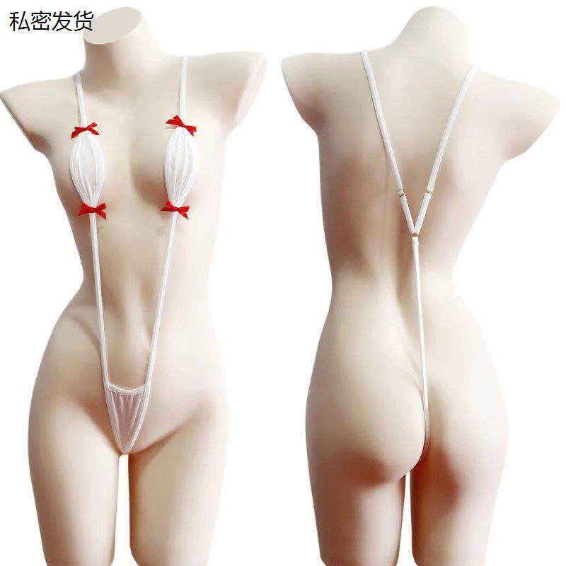 三点式内衣制服系带比基