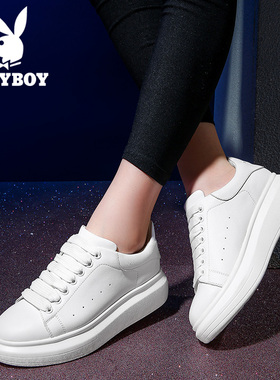 花花公子女鞋2025秋冬新款内增高小白鞋女厚底增高百搭运动休闲鞋
