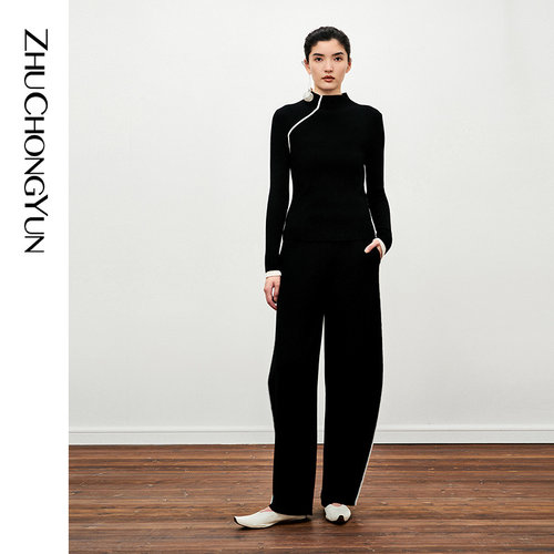 黑白撞色，斜襟灵感