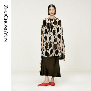 A字版 斗篷式 ZHUCHONGYUN2026夏新款 型圆领上衣 匠艺面料