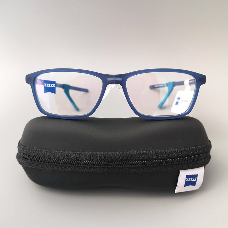 德国蔡司ZEISS 全框蓝色超轻安全调节儿童学生近视多点控制眼镜架