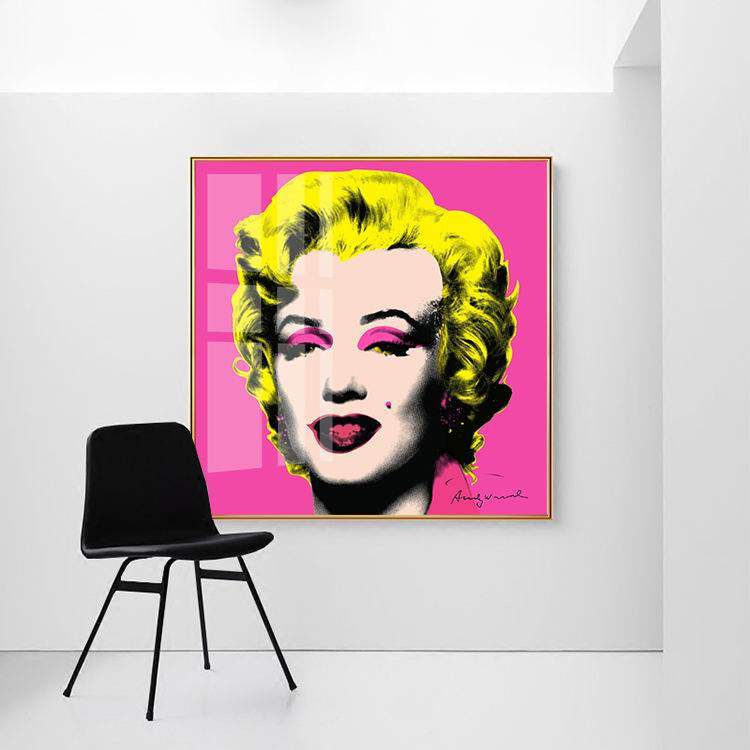 欧美式波普艺术人物装饰画玛丽莲梦露壁画现代餐厅客厅玄关晶瓷画
