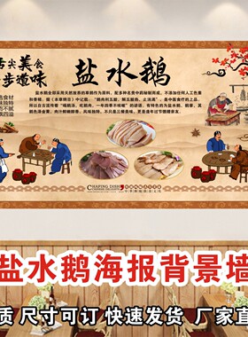 卤鹅盐水装饰画墙贴餐厅