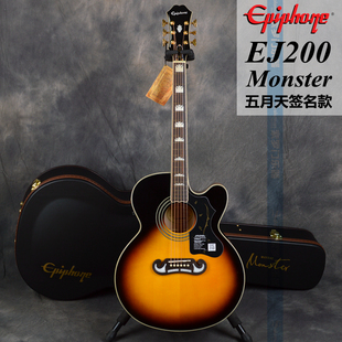 Epiphone易普锋民谣吉他 五月天Monster怪兽签名款 EJ200SCE 42寸