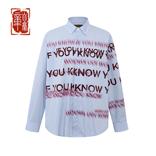 ROYAL 章自豪 YOU KNOW植绒字母衬衫 BIRTH CHILD.BORC