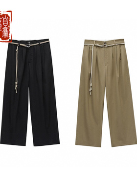 章自豪 Epide Prefab羊毛宽松高级感垂感休闲裤百搭透气老钱风