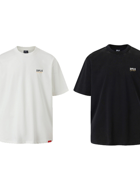 章自豪 DPLS 联名款 后背表盘印花宽松休闲短袖T恤 男女情侣款