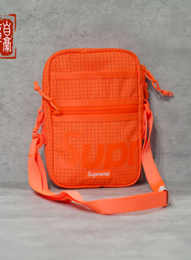 章自豪  SS24 SUPREME Shoulder Bag 格子布3M反光单肩包斜跨包
