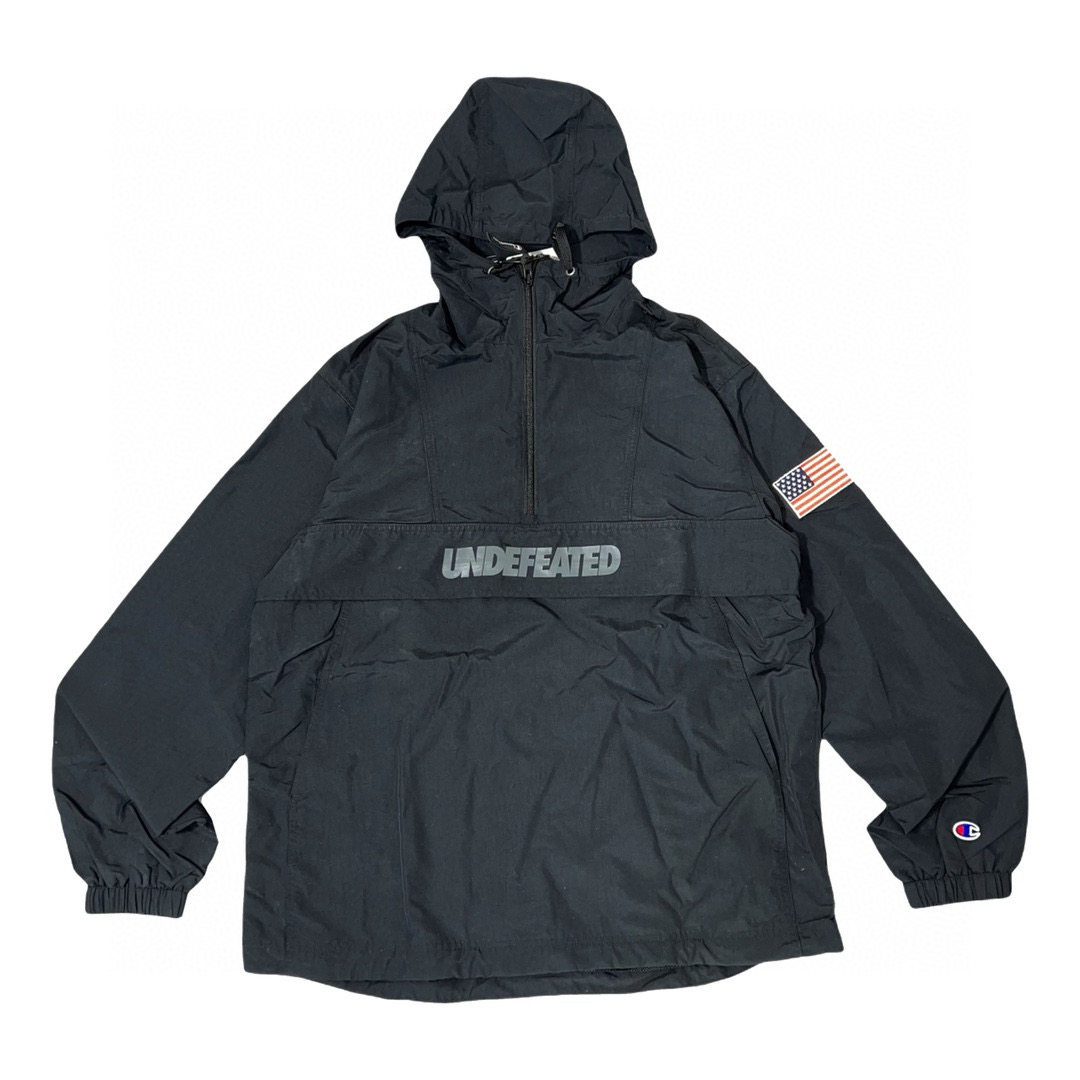 UNDEFEATED CHAMPION NYLON ANORAK联名 袖标国旗防水夹克外套