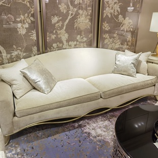 美克美式美家三人沙发定制轻奢简约客厅布艺沙发可定制