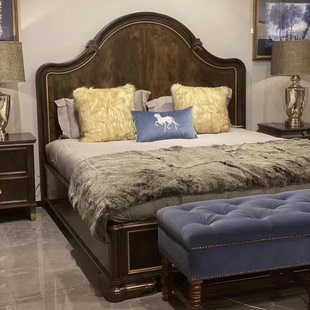 新品星幕序曲实木床 美克定制art家具美式法式欧式古典描金板床