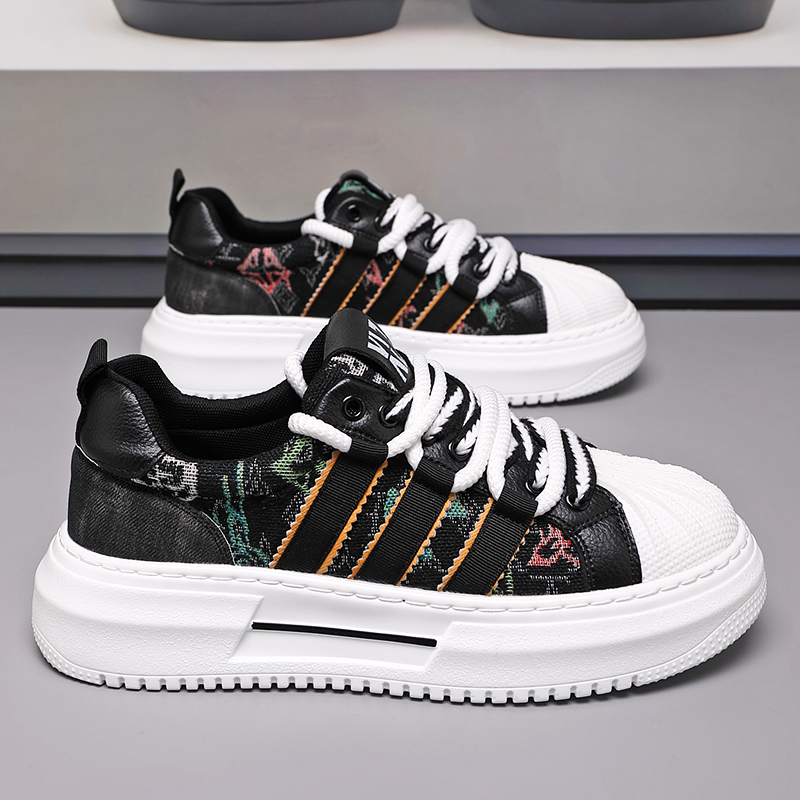 秋季男士休闲板鞋46加肥大码男鞋47特大号贝壳鞋48厚底鞋子老爹鞋