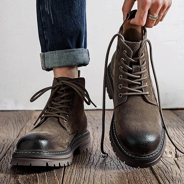 马丁靴男款2026秋季新款男士英伦风工装靴子大码男鞋高帮皮靴大号