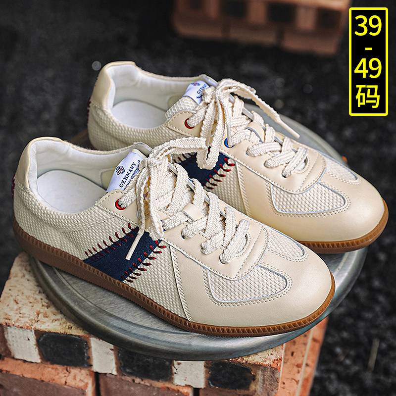 特大码男鞋46春季小众德训鞋男款47百搭休闲板鞋48运动男士帆布鞋