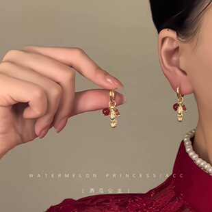 「好事花生」新中式国风耳环女古风独特设计感旗袍汉服马面裙耳饰