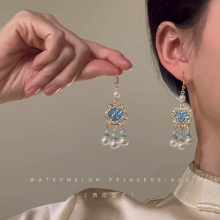 「浮生若梦」新中式国风耳环女高级感古风流苏旗袍汉服马面裙耳饰