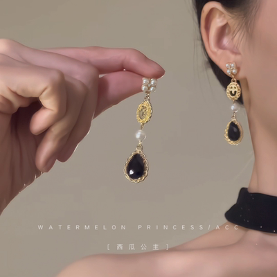 「中世贵族」复古法式耳环2025新款爆款高级感宫廷风气质耳饰女潮