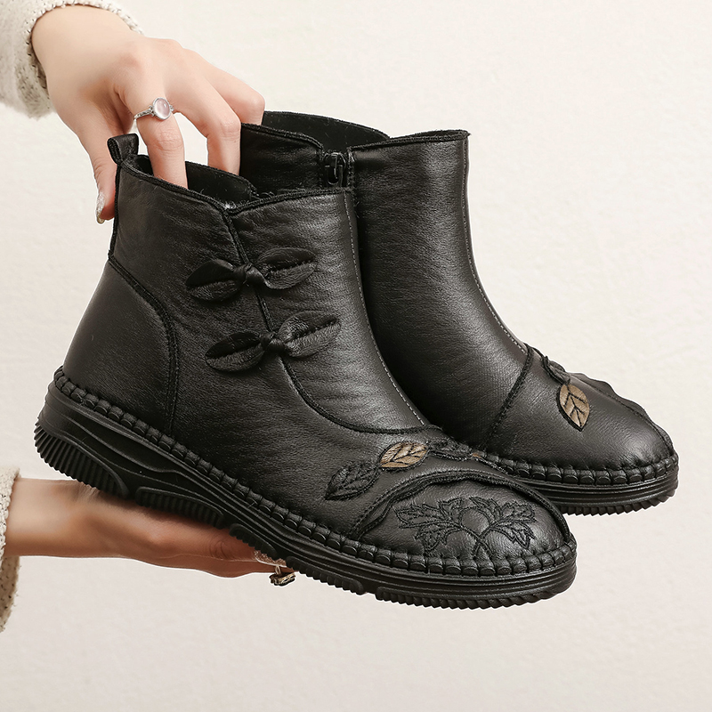 冬季新款老北京布鞋加绒加厚保暖