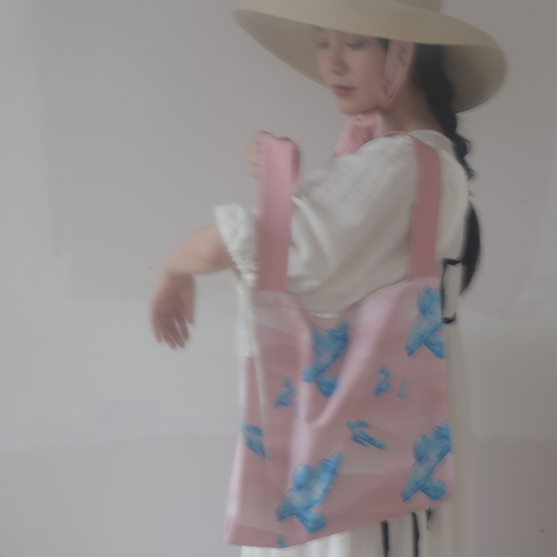 追溯Trace Back X XinXin 沙象帆布单肩包丝带眼罩棉质收纳袋子