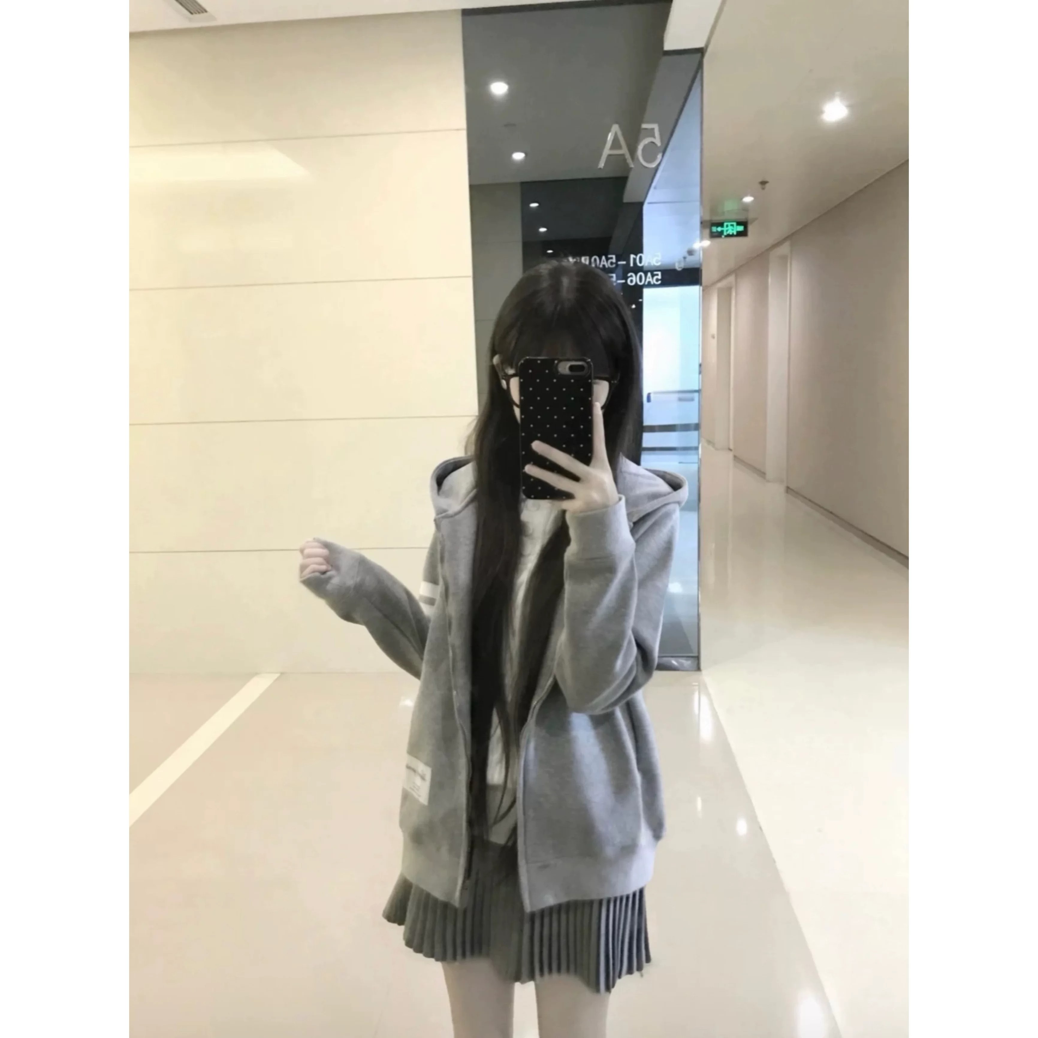 美式经典杠条纹拉链连帽开衫卫衣