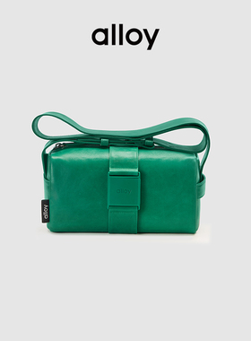 alloy乐几新款皮料款mini吐司包旅行单肩斜跨多巴胺时尚牛皮包