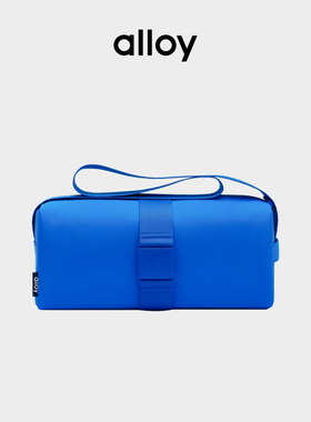 alloy乐几蓝色吐司包单肩斜挎红色运动休闲包健身包旅行包