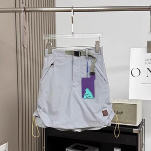 速干防走光A字半身裙裤 短裤 女 品牌余单系织带假两件工装 奥特莱斯