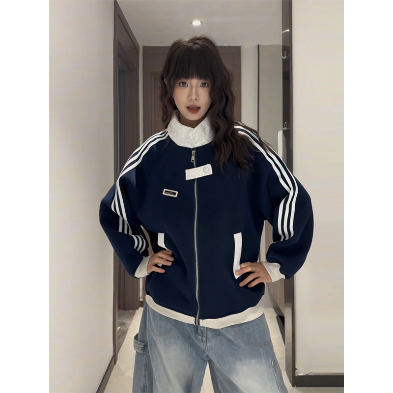 情侣外套美式正肩休闲夹克