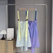 奥特莱斯 外贸余单户外山系轻量百搭背带裙女夏开叉半身裙长裙女