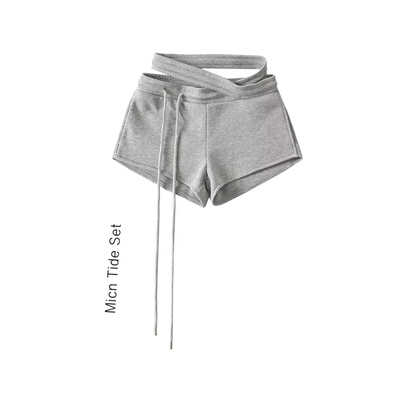 美式格调辣妹舒适棉质运动短裤