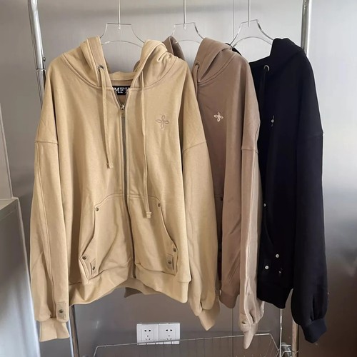 清仓尾货~专柜尾货十字花经典拉链帽衫麦迪娜同款卫衣外套开衫秋