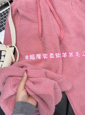 奥特莱斯~清仓外贸巨巨巨保暖圈圈羊羔毛卫裤女冬季加厚摇粒绒裤