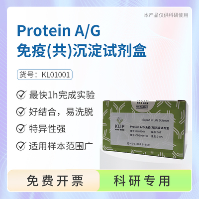 KLIP Protein A/G 免疫(共)沉淀试剂盒 50T KL01001 抗原免疫沉淀