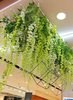 吊顶花装饰商场空中吊饰展厅屋顶布置天花板森系幼儿园挂饰