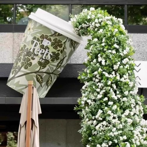 白色茉莉花瀑布仿真花花墙