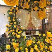 仿真玫瑰花网红花墙瀑布墙壁假花管道装 饰门头墙面橱窗户玻璃造景