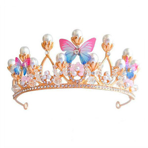蝴蝶皇冠儿童发饰表演头饰公主宝宝发箍女孩生日礼物走秀超仙配饰