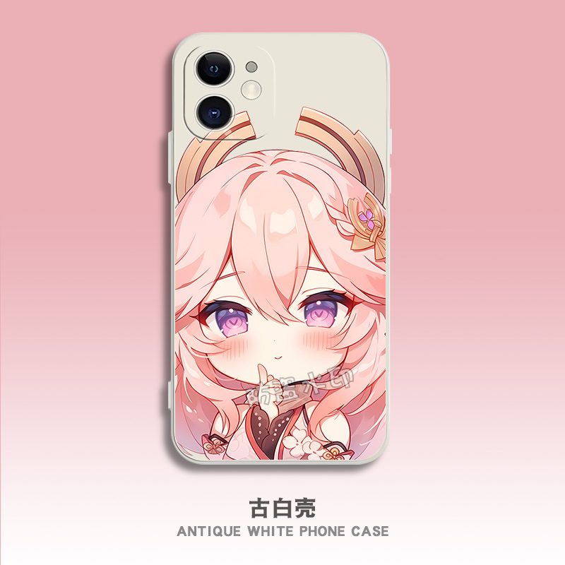 八重神子手机壳定制适用荣耀200华为畅享60红米note13苹果16e小米