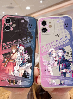 菲希卡韵律源点Arcaea依莉丝咲弥手机壳直边古董白黑软壳适用OPPO苹果华为小米vivo红米荣耀IQOO真我定制