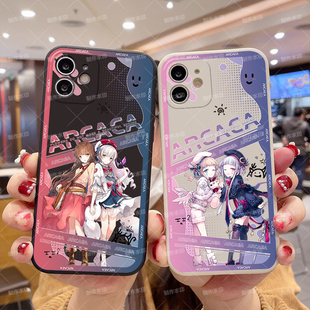 菲希卡韵律源点Arcaea依莉丝咲弥手机壳直边古董白黑软壳适用OPPO苹果华为小米vivo红米荣耀IQOO真我定制