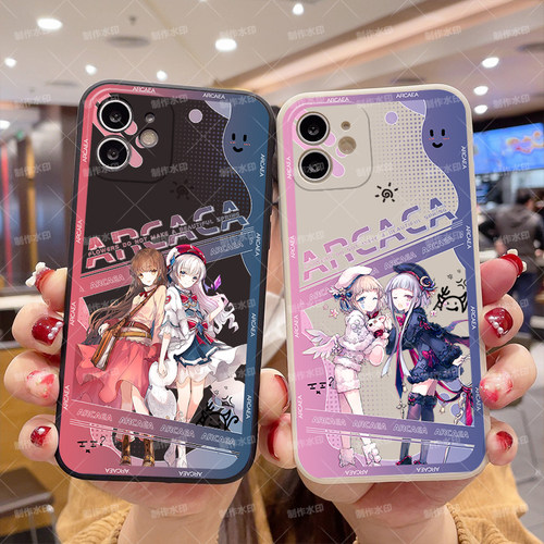 菲希卡韵律源点Arcaea依莉丝咲弥手机壳直边古董白黑软壳适用OPPO苹果华为小米vivo红米荣耀IQOO真我定制