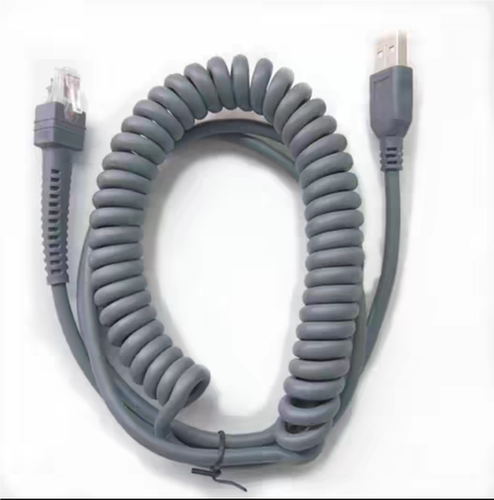 适用LS2208/LS4208/DS3578扫描枪数据弹簧线讯宝摩托symbolLS2208 4208DS9208条码数据线弹簧线卷线USB1.2米