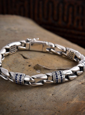 新品新款蛇骨粗手链个性朋克风复