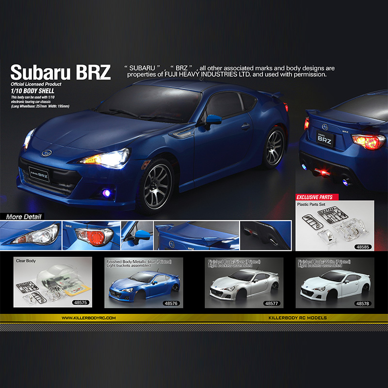 KillerbodyBRZ遥控车车壳DIY