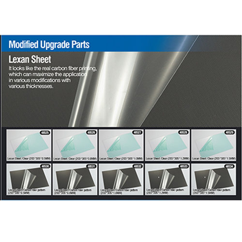 Killerbody 1/10通用配件  PC碳纤片材 透明片材