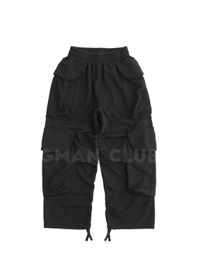 FotiGmanClub 酵素水洗大口袋宽松工装裤休闲阔腿长裤 周杰伦同款