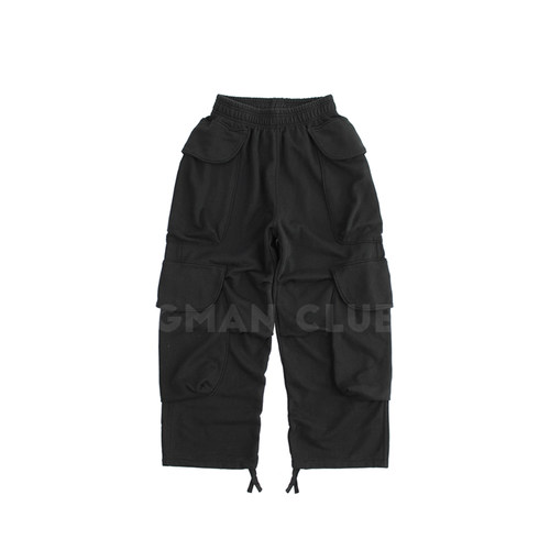 FotiGmanClub 酵素水洗大口袋宽松工装裤休闲阔腿长裤 周杰伦同款