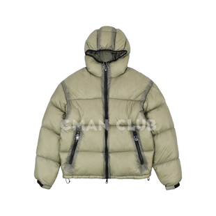 FotiGmanClub MKI半透明蓬松轻便防风防水保暖连帽羽绒服夹克外套